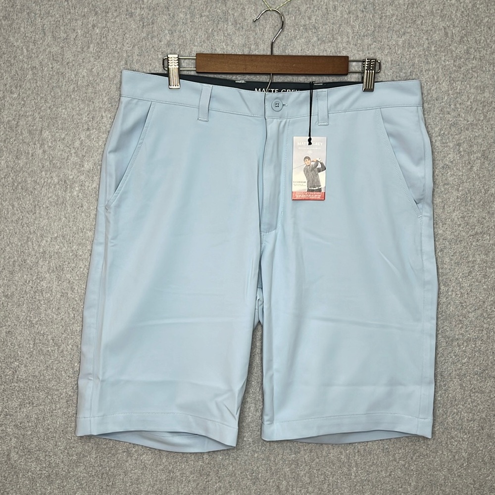 Matte Gray Mens Wayfarer Short Airstream Blue Golf Shorts Size 34 Activewear New